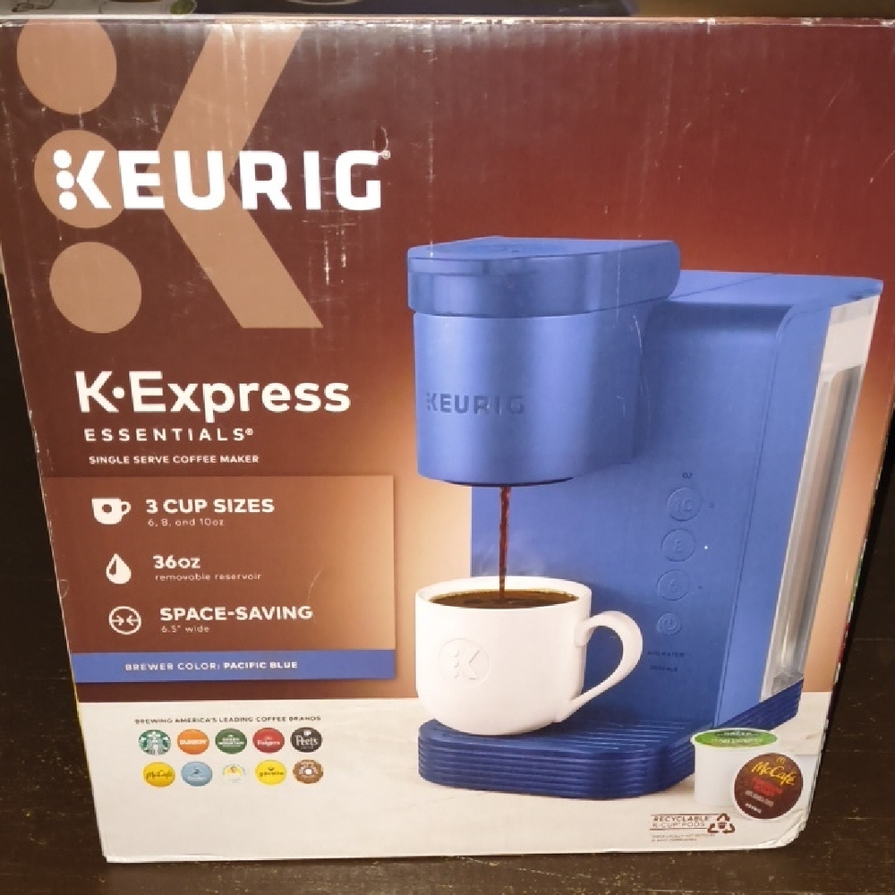 SALE: Used Keurig K-Express Essentials Coffee Maker in Pacific Blue